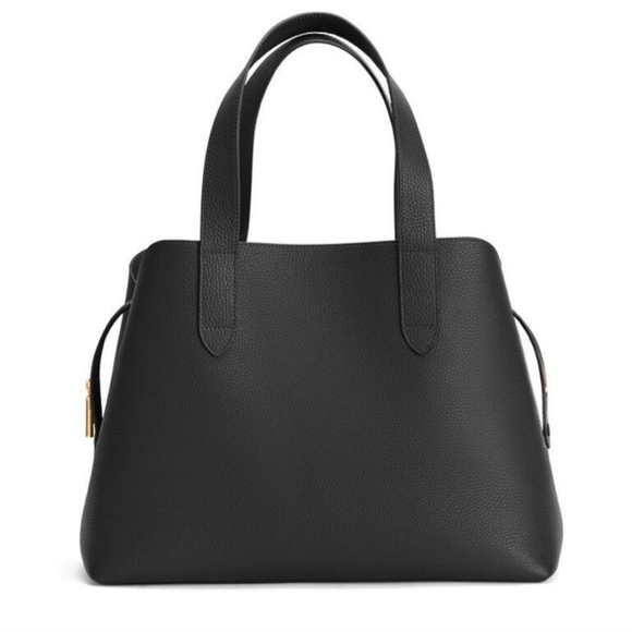Cuyana Bags Cuyana Zipper Satchel Black Leather Poshmark
